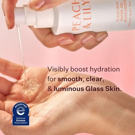 Peach & Lily Hidratante en gel de agua sin aceite Glass Skin, No comedogénico, Limpio, no tóxico, no testado en animales, 1,69 fl oz