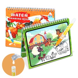 Kesote 2 Colouring Book Water Children's Doodle Book Animal Dinosaur with Magic Pens Educational Toy Gift Party Bag