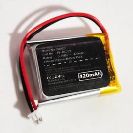 420mAh PL-762229 Battery fits Educator ET-300 Transmitter ET-300TS Transmitter ET-302/ET-302-L Transmitter ET-300-L Transmitter ET-300TS/ET-302/ET-302-L/ET-402 Receiver ET-300-L PL-762229 V2015-E05