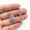 10pcs Twist Ball Pearl Cage Bright Silver Beads Cage Locket