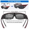 TINHAO Mens Polarized Flip Up Fitover Sunglasses with Mirrored Lenses