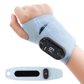 TENS Gerät Handgelenk Massagegerät,EMS Wiederaufladbare Reizstromgerät,8 Modi 19 Stärke,Handmassagegerät Muskel Schmerzlinderung und entspannt Muskeln