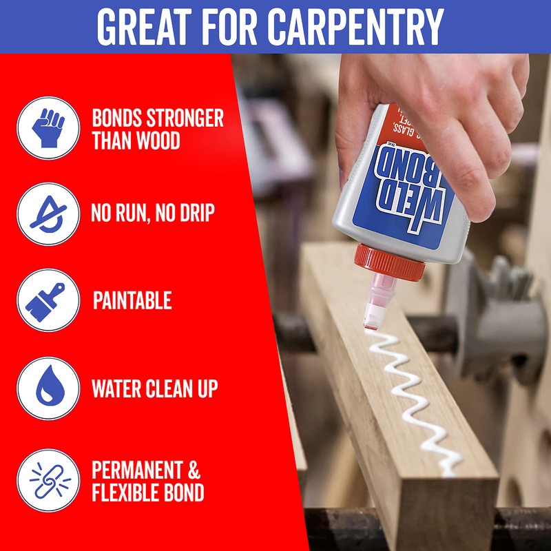 Weldbond Multi-Surface Non-Toxic Adhesive Glue, Bonds Most Anything! Wood Glue