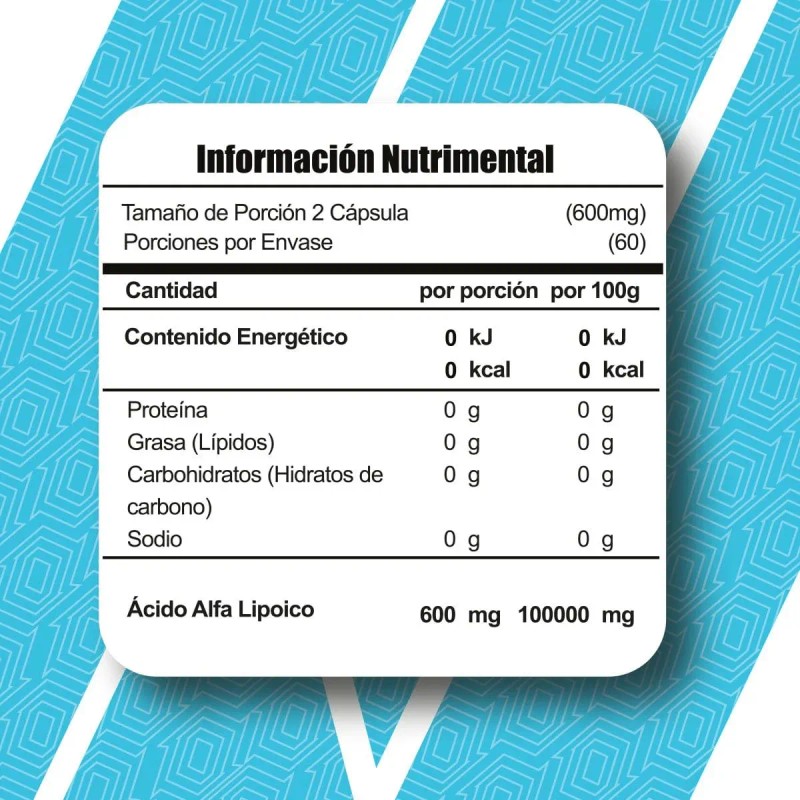 Ala Meta Nutrition Alpha Lipoico cido Alfa Lipico 120 Caps