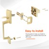 Haidms Gold Front Door Handle, Single Cylinder Exterior Door Entry