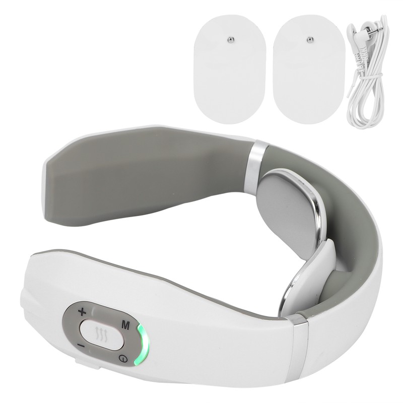 Smart Neck Massager Intelligent Electric Pulse Vertebra Cervical Massager RelaxerWhite