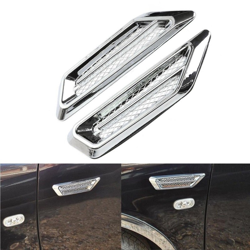 TuTuYa Car Side Mesh Vent, Universal Car Air Flow Chrome