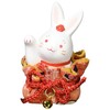 Nishiki Crepe Drawstring Flower Rabbit (Right Hand Raised) 1315