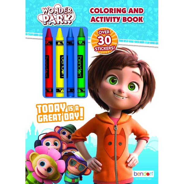 Wonder Park Bendon 37229 Coloring & Activity Book with Crayons,