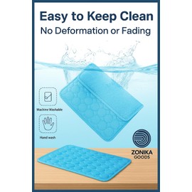 Blue Cooling Mat & Sleeping Pad | Water Absorption | Safe Materials | Easy Carry & Clean | Ideal Cooling Pad for Dogs and Cats | Perfect for Camping, Crates, and Pet Beds (Large)