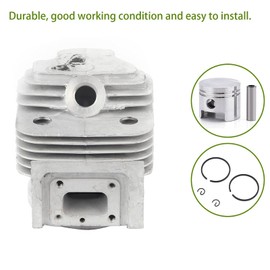 Plplaaoo Cylinder Piston Kit for Mitsubishi TL52 BG520 – 44mm Big Bore Cylinder Piston Kit with Gasket Set, Aluminum Alloy Engine Rebuild Kit for Brush Cutter Top End Repair