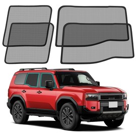 LungsiMotor Car Window Shades for Toyota Land Cruiser 2024-2026 - Magnetic Side Sunshades Covers for Baby with Breathable Mesh - Blocks 99% UV Rays - Privacy Curtains Protection for Camping Napping