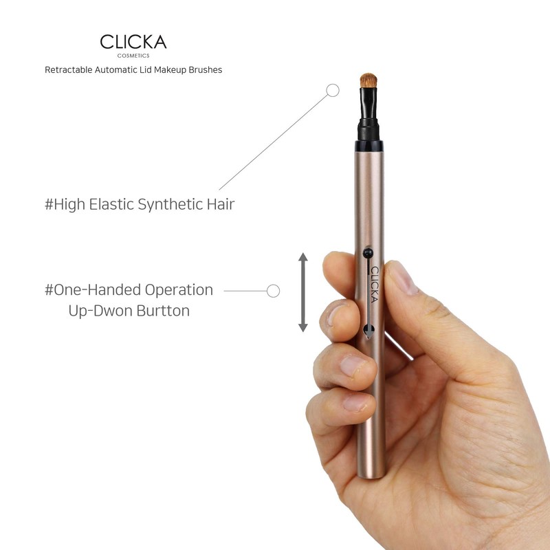 CLICKA LM302 Clicker Extrusion Makeup Brush, Premium Synthetic Hair