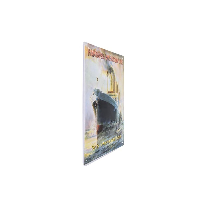 Maritime Retro Tin Sign, S. S. Emperor, Hamburg American Line