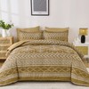 Yiran Taupe Brown Fall Comforter Set Queen Size, 7 Piece
