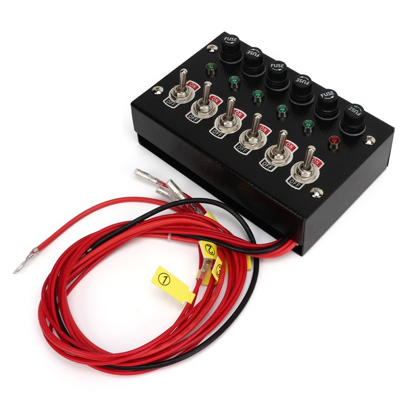 Marine Boat Rocker Switch Panel DC12 to 24V 6 Gang