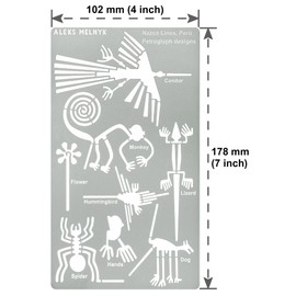 Aleks Melnyk No.494 Metal Stencils, Kokopelli Fertility Deity, Petroglyph Designs, Small Stencils, 3 PCS, Template for Wood Burning, Engraving, Crafting, Scrapbook, Art