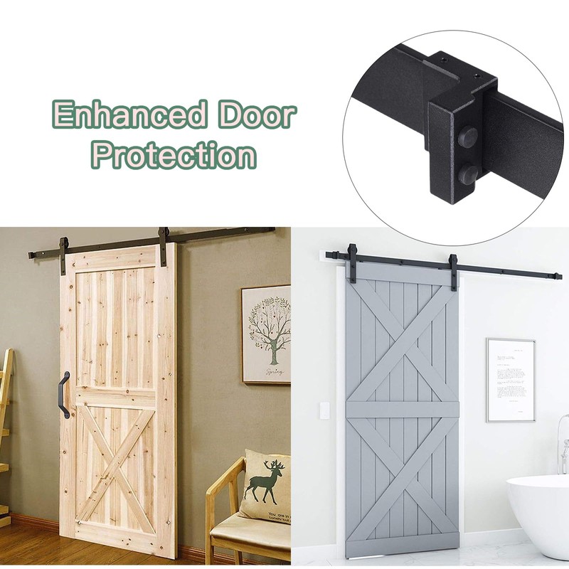 Joyangy Barn Door Roller Stopper Hardware, 2PCS 41×7mm/1.61"×0.28"(L×W) Flat Track