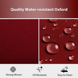 HOMELYSIAN Outdoor Chair Cushions Set of 4, 18.5 x 16 x 3 Inch Water-Resistant Patio Chair Cushions, Highly Supportive Outdoor Cushions for Patio Furniture with Non-Slip Ties(Dark Red)