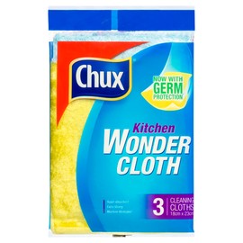 Chux Kitchen Wonder Cloth, Super Absorbent, Extra Strong, and Machine Washable, 3 Count