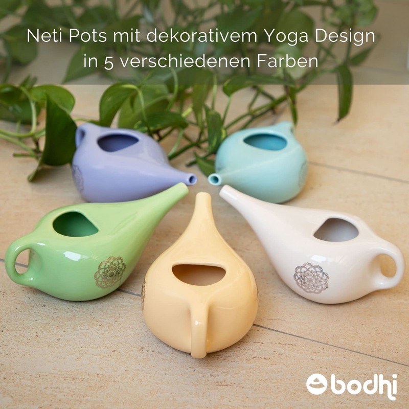 NETI POT Nasal Wash Jug, Ceramic Neti Jug with Mandala