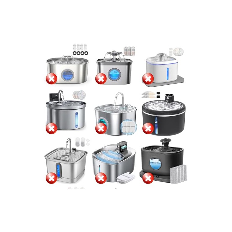 Cat Water Fountain Replacement Filters - 24 Pack