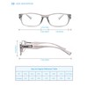 HEEYYOK +1.50 Small Reading Glasses Womens/Men 4-Pack Readers,Lightweight Rectangular PC