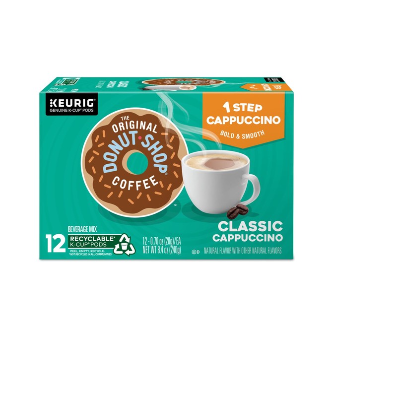 The Original Donut Shop One-Step Classic Cappuccino, Keurig Single-Serve K-Cup