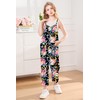 RAISEVERN Girls Easter Romper Casual Jumpsuits Spaghetti Strap Loose Overalls
