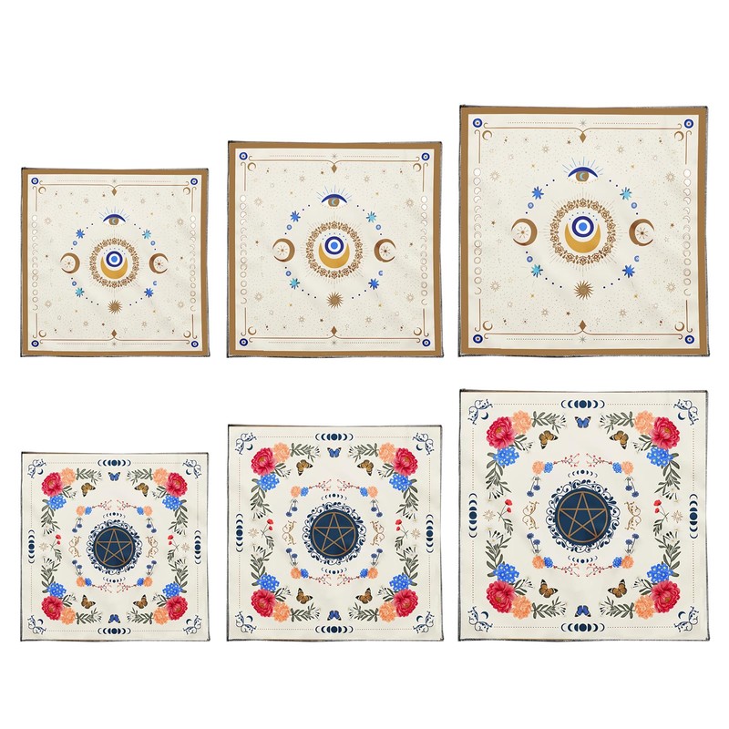 Zeizafa Tarots Tablecloth Eye Moon Pattern Altars Cloth Divinations Card