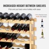 8-Tier 72 Bottle Stackable Modular Wine Rack Bamboo Wood Display