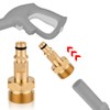 NQEUEPN 2pcs M22 Adapter High Pressure Washer Hose Adapter, Gold
