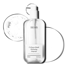 Badskin 민감성 및 건성 피부에 적합한 국내산 배드스킨 콜라겐 폭탄 보습 앰플 400ml Domestic Bad Skin Collagen Bomb Moisture Ampoule 400ml Suitable for Sensitive and Dry Skin [13.5 Fl Oz (Pack of 1)]