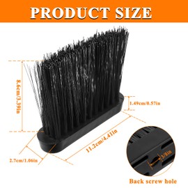 HUAREW Replacement Brush for Fireplace Tools, Brush Head, Fireplace Stove Brush, Replacement Brushes for Fireplace Companies, Durable and Practical, for Home and Fireplace Care (Pack of 4)