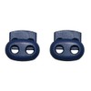 B2Q Cord Locks Cord Clamp Oval 2 Holes Blue Pack