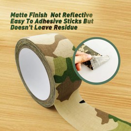 Juniesues Cam Tape Outdoor Self-Adhesive Stealth Tape 2" x32', Camouflage Tape, Wear-Resistant, Thick Cotton Fabric Tape (Durban)