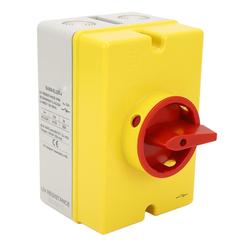 Solar Disconnect Switch 4P 415V 25A PV Isolator Switch IP66