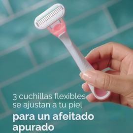Gillette Venus Maquinillas de afeitar desechables sensibles para mujeres con piel sensible, 6 unidades, ofrece un afeitado cercano con comodidad