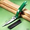 Stainless Steel Spring-Loaded Grass Shears, Long-Length Bypass Lawn Cutter for