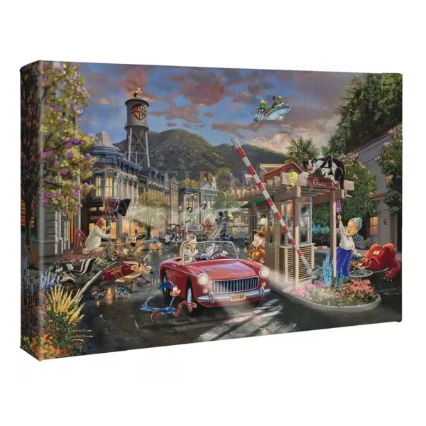 Thomas Kinkade Studios Looney Tunes Backlot Shenanigans 10 x 14