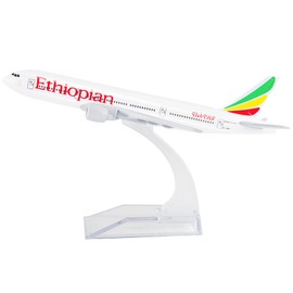 24-Hours The Ethiopia 777 Alloy Metal Model Aircraft Child Birthday Gift Plane Models Chiristmas Gift 1:400