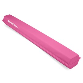We Sell Mats 9 ft Folding Foam Balance Beam Bar, Portable Gymnastics Equipment for Gymnast, Children or Cheerleaders, Pink