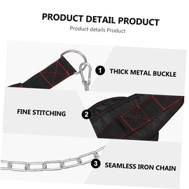 KICHOUSE Iron Weightlifting Waist Belt Chain Oxford Sports Belt for Squats Men's Gym Equipment