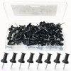 NEDBLUE Black Push Pins - 120 Drawing Pins with Storage