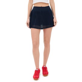 Free People Women's Rally Ruffle Mini Skirt, Navy, Blue, M-L