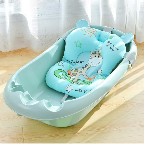 Baby Bath Pillow Newborn Infant Bath Seat Non-Slip Bath Mat Baby Bath Pillow Foldable Bath Insert Bath Pillow Head Support Cuddly Baby Seat Cover Shower Pillow