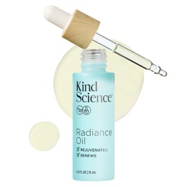 Kind Science Radiance Face Oil - Hydrating with Vitamin E, C & A, Bakuchiol, Jojoba & Moringa Oil - Anti Aging to Give Skin a Fresh, Dewy Look - Vegan, Paraben Free, Cruelty Free, 0.5 fl oz