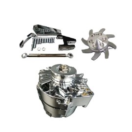 Unbranded Small Block Chevy Short Water Pump Alternator & Pulley & Bracket Kit Driver Side