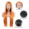 Vocoste Peluca Largo Liso Para Niña De Diario Naranja 24