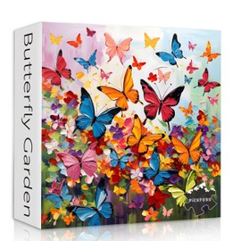 Butterfly Puzzles for Adults 1000 Pieces, Colorful Flower Puzzle Butterfly Art Painting Puzzle, Garden Puzzle, Hard Difficult Challenging Jigsaw Puzzles for Adults